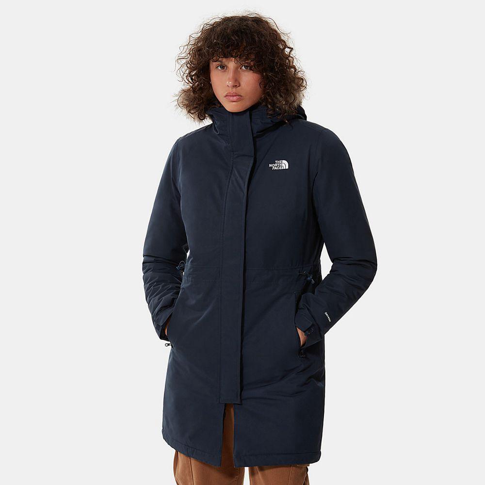 The North Face Zaneck Parka Γυναικεια Αδιάβροχο Μπουφάν - Σκουρο Μπλε (LBJT39158)